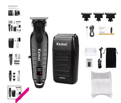 Kemei Men's Hair Clipper Kit – Electric Shaver & Professional Hair Cutting Machine (Models: KM-2290, KM-2293, KM-1102)