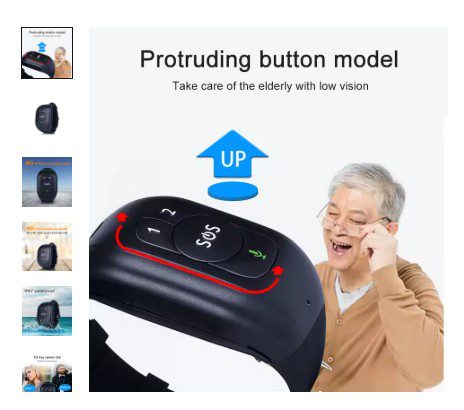 SOS Smart Bracelet for Seniors – Waterproof V48 IP67 | 4G LTE GSM | Emergency Alarm & GPS Tracker