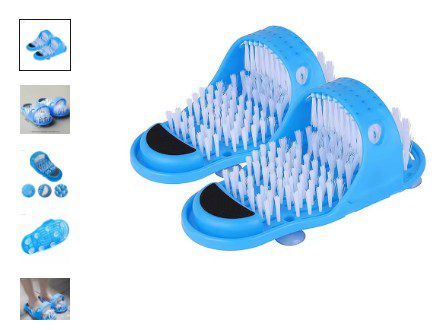 Shower foot scrubber, massager, cleaner, spa, exfoliating, washer, cleaning, slipper, tools, hand bath, brushes, remove dead skin, 1 piece